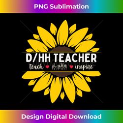 dhh teacher deaf and hard of hearing asl teachers sunflower - edgy sublimation digital file - access the spectrum of sublimation artistry