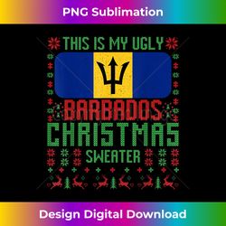 barbados ugly christmas er barbados flag for barbadian - bespoke sublimation digital file - spark your artistic genius