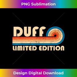 duff surname retro vintage 80s 90s birthday reunion - bespoke sublimation digital file - customize with flair