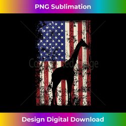 patriotic giraffe funny 4th of july american flag - contemporary png sublimation design - craft with boldness and assurance