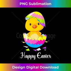 cute happy easter day 2022 chick with easter egg basket - bespoke sublimation digital file - ideal for imaginative endeavors