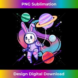 astronaut bunny rabbit holding balloon planets space - deluxe png sublimation download - immerse in creativity with every design