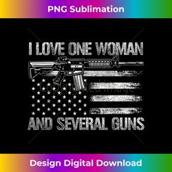 dad grandpa veteran us flag i love one woman & several guns - luxe sublimation png download - animate your creative concepts