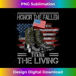 honor the fallen thank the living american flag vintage - eco-friendly sublimation png download - striking & memorable impressions