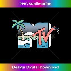 mtv beach island flamingo logo vintage graphic - sophisticated png sublimation file - animate your creative concepts