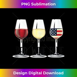 red wine blue american flag funny wine glass 4th of july - timeless png sublimation download - immerse in creativity with every design