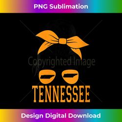 tennessee state tennessee orange game day messy bun tn - chic sublimation digital download - customize with flair