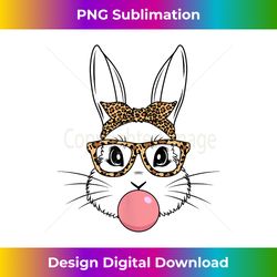 bunny face with glasses leopard print happy easter day - minimalist sublimation digital file - spark your artistic genius