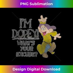 disney snow white i'm dopey what's your excuse - minimalist sublimation digital file - animate your creative concepts