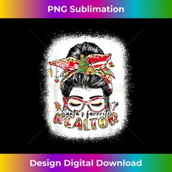 santa's favorite realtor messy bun funny christmas - sleek sublimation png download - animate your creative concepts