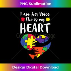 i am his voice he is my heart autism awareness daughter mom - classic sublimation png file - access the spectrum of sublimation artistry