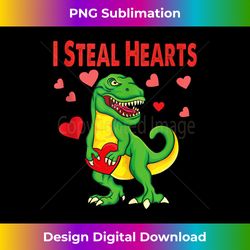 i steal hearts trex dino baby boy valentines day funny - sleek sublimation png download - chic, bold, and uncompromising