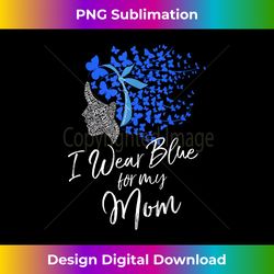 i wear blue for my mom colon cancer awareness - futuristic png sublimation file - striking & memorable impressions