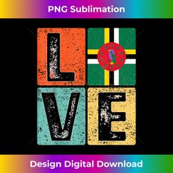 vintage retro i love dominica flag for dominican pride - innovative png sublimation design - immerse in creativity with every design