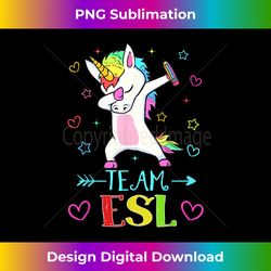 team esl dabbing unicorn funny back to school - bohemian sublimation digital download - enhance your art with a dash of spice