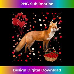 funny fox heart valentine's day animals lover s - sophisticated png sublimation file - pioneer new aesthetic frontiers