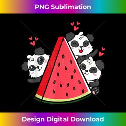 panda bear watermelon lover summer fruit slice - classic sublimation png file - pioneer new aesthetic frontiers