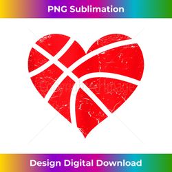 basketball heart love valentines day player coach basketball - classic sublimation png file - customize with flair