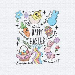 Happy Easter Little Chick Peeps Bunny SVG
