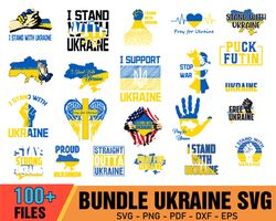 100 Files Ukraine Fighting Bundle SVG Peace Love SVG Stand With Ukraine SVG Support Ukraine SVG