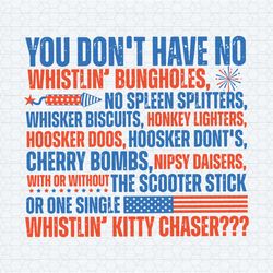 you don't have no whistlin bungholes 4th of july svg