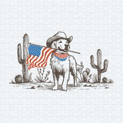 western golden retriever 4th of july svg