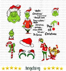 christmas grinch bundle svg, christmas svg, xmas svg