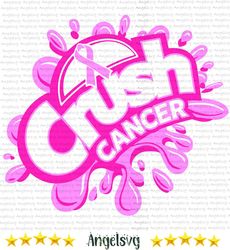 crush cancer, breast cancer, breast cancer svg