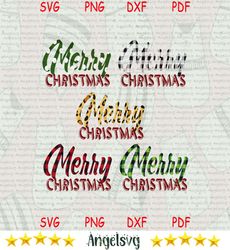 merry christmas text bundle, christmas svg, xmas svg