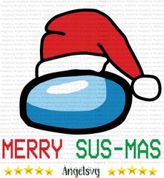 merry susmas among us svg, christmas svg, trending game