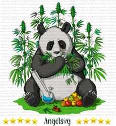 panda bear weed, weed hippie, funny weed apparel