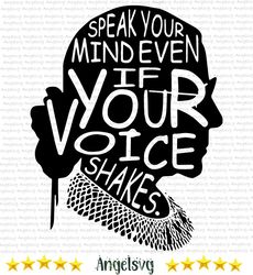speak your mind even if your voice shakes svg
