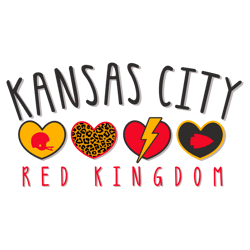 Kansas City Red Kingdom Love Heart SVG