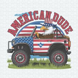american dude eagle driving four wheeled vehicle png
