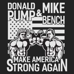 donald trump pump mike pence bench press bodybuilding gym trending svg1