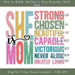 she is mom, mother's day popular svg png graphic