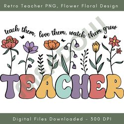 retro teacher png, flower floral design