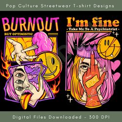 Pop Culture Streetwear T-shirt Designs Bundle