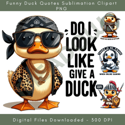 funny duck quotes sublimation clipart png