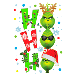 Ho Ho Ho The Grinch Christmas PNG