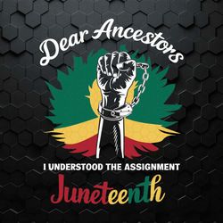 dear ancestors happy juneteenth day svg