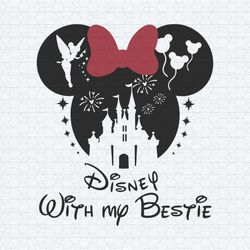 disney with my bestie minnie head svg