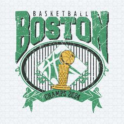 retro basketball boston champs 2024 svg
