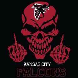 Kansas City Atlanta Falcons Skull SVG