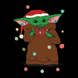 Merry Christmas Baby Yoda Funny Disney Star Wars SVG