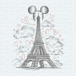 eiffel tower and mickey head svg