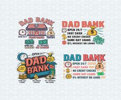 dad bank funny fathers day svg png bundle