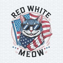 red white and meow america flag png