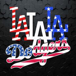 retro 4th of july los angeles dodgers svg