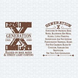 retro generation x raised on hose water 1980 svg